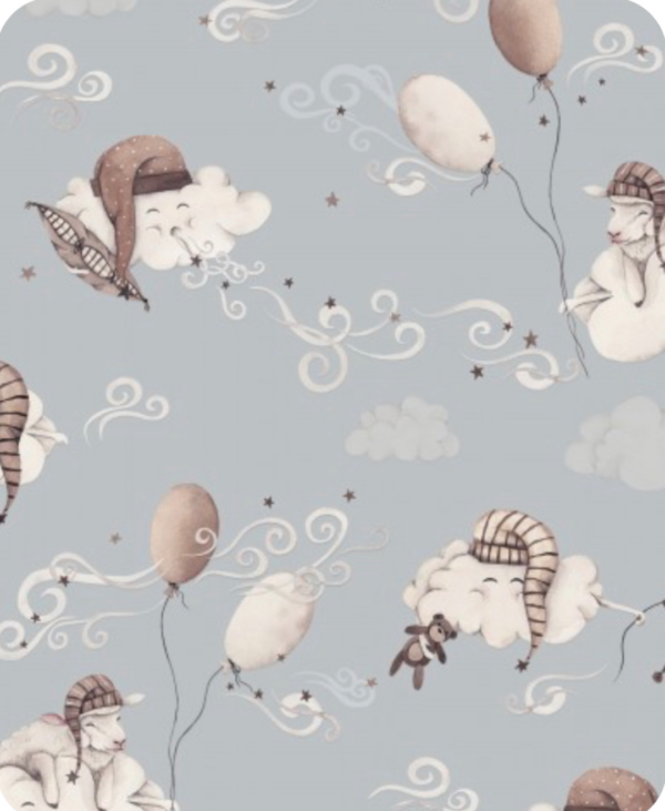 Mussola in bamboo 100% NUVOLE BLU