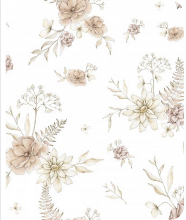 Mussola in cotone o bamboo FIORI PASTELLI