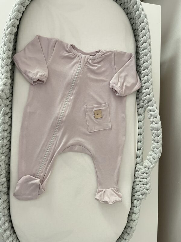 Tutina in bamboo lila  0-3mesi