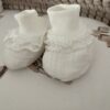 Babbucce bianco con le balze